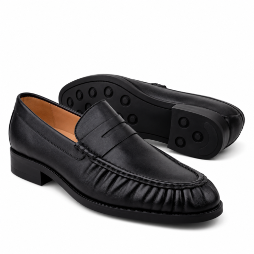 Belgrave Men's Black Sheep Skin Leather Loafer