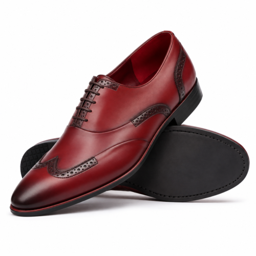 Barclay Men's Oxblood Calf Leather Oxford Shoes