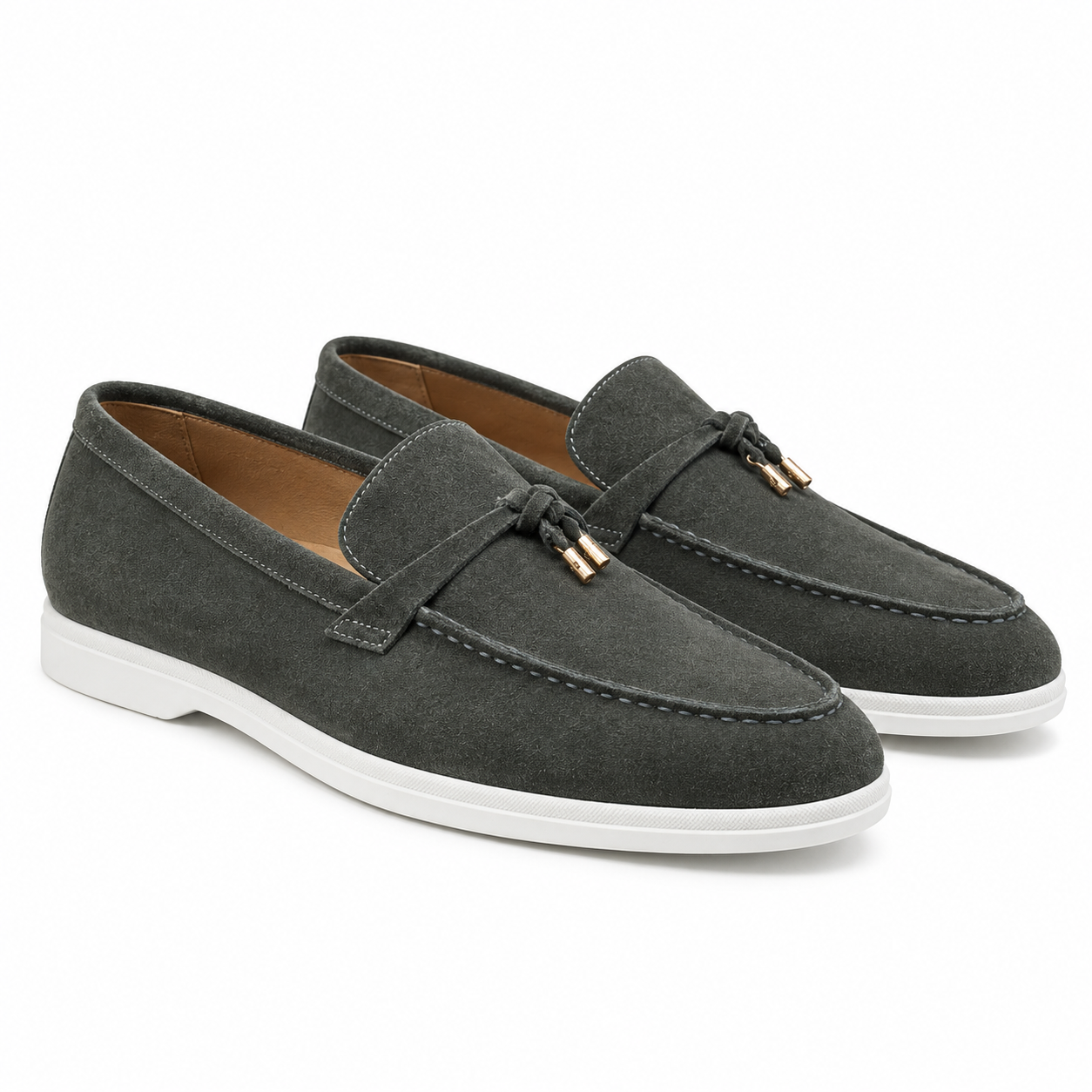 Eaton Men's Dark Grey Suede Loafer