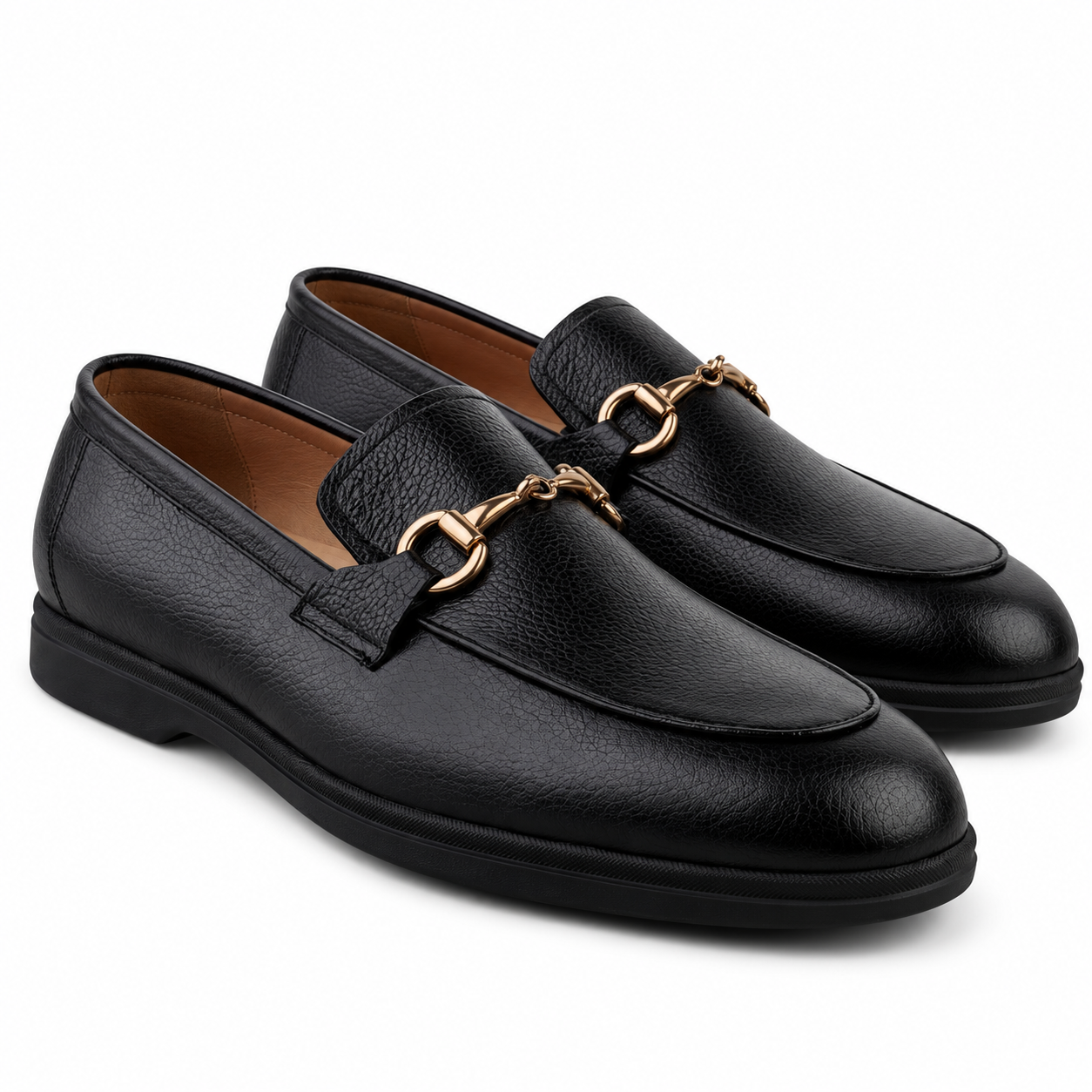 Fairfax Men's Black Pebble Grain Leather Loafer
