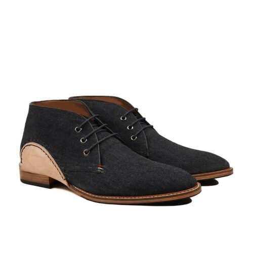 Ashford Men's Black Canvas Chukka Boot