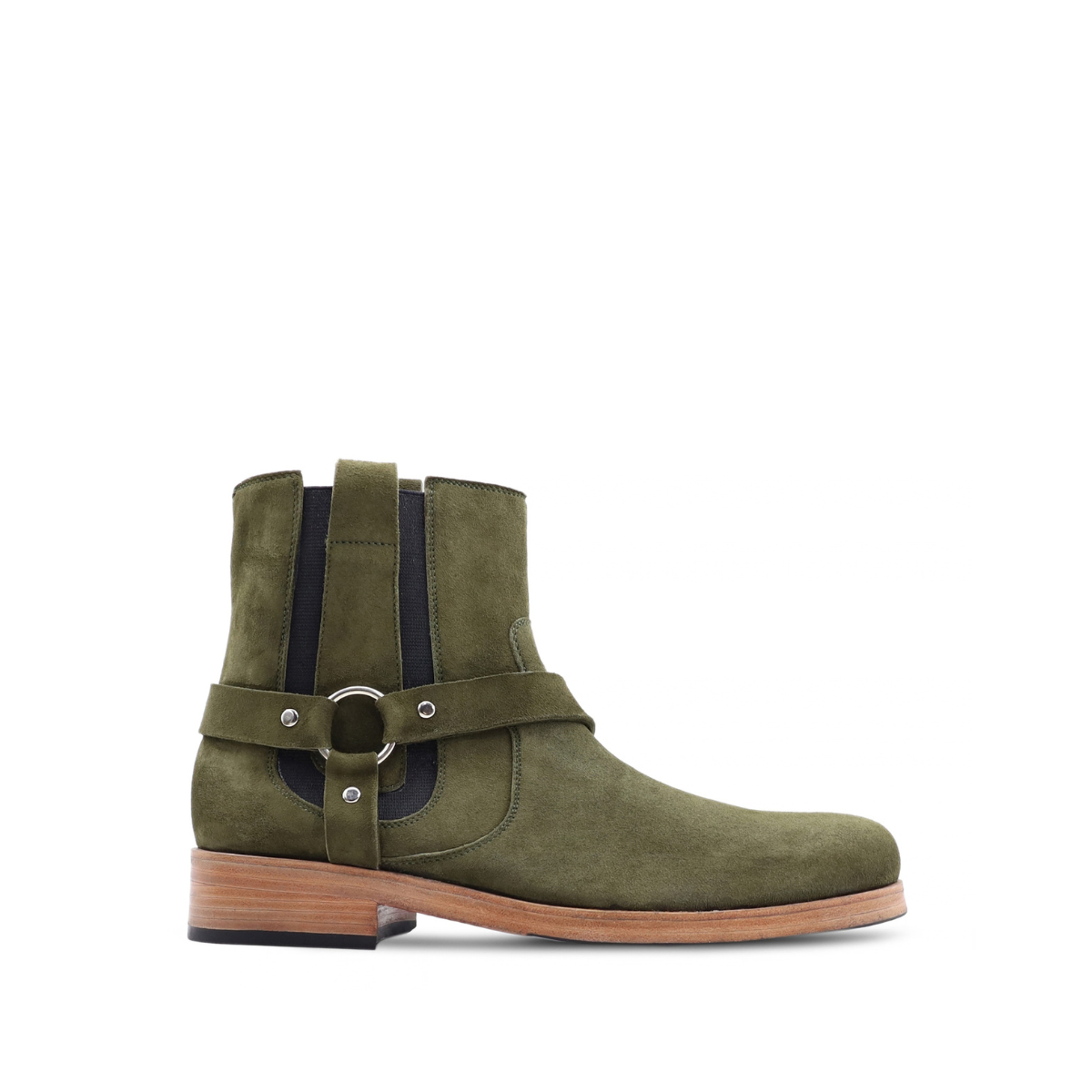 Benson Men's Olive Green Kid Suede Jodhpur Boot