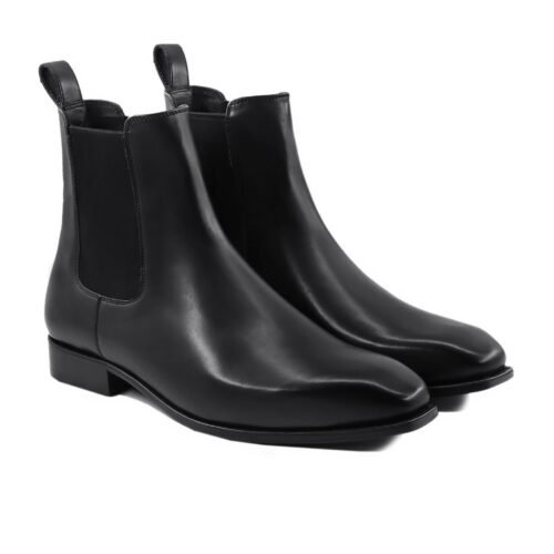 Bristol Men's Black Calf Leather Chelsea Boot