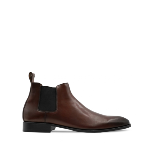 Clayton Men's Burnished Brown Calf Leather Chelsea Boot