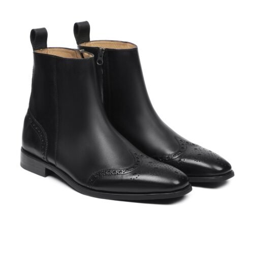 Drake Men's Black Calf Leather Chelsea Boot
