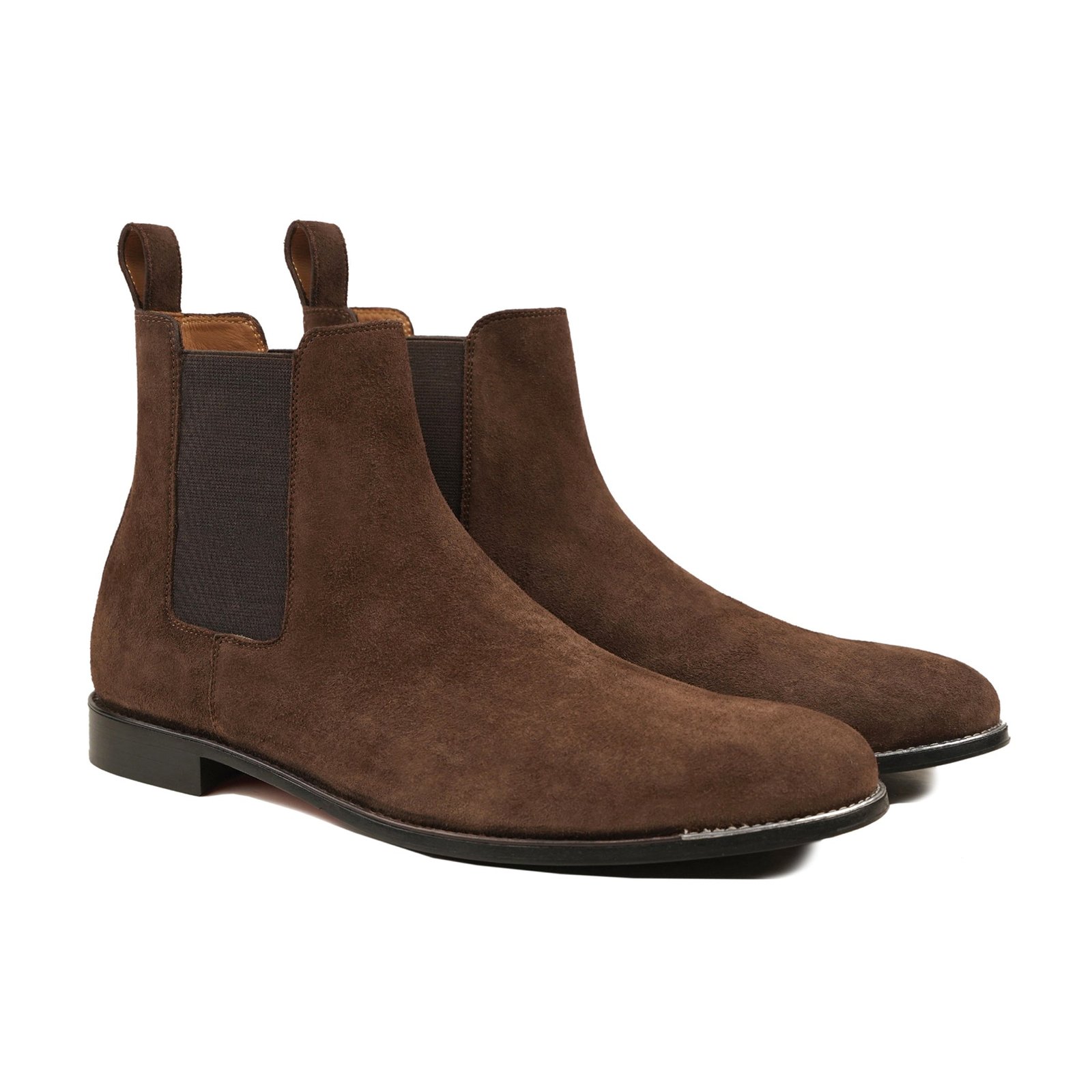 Fordham Men's Brown Kid Suede Chelsea Boot