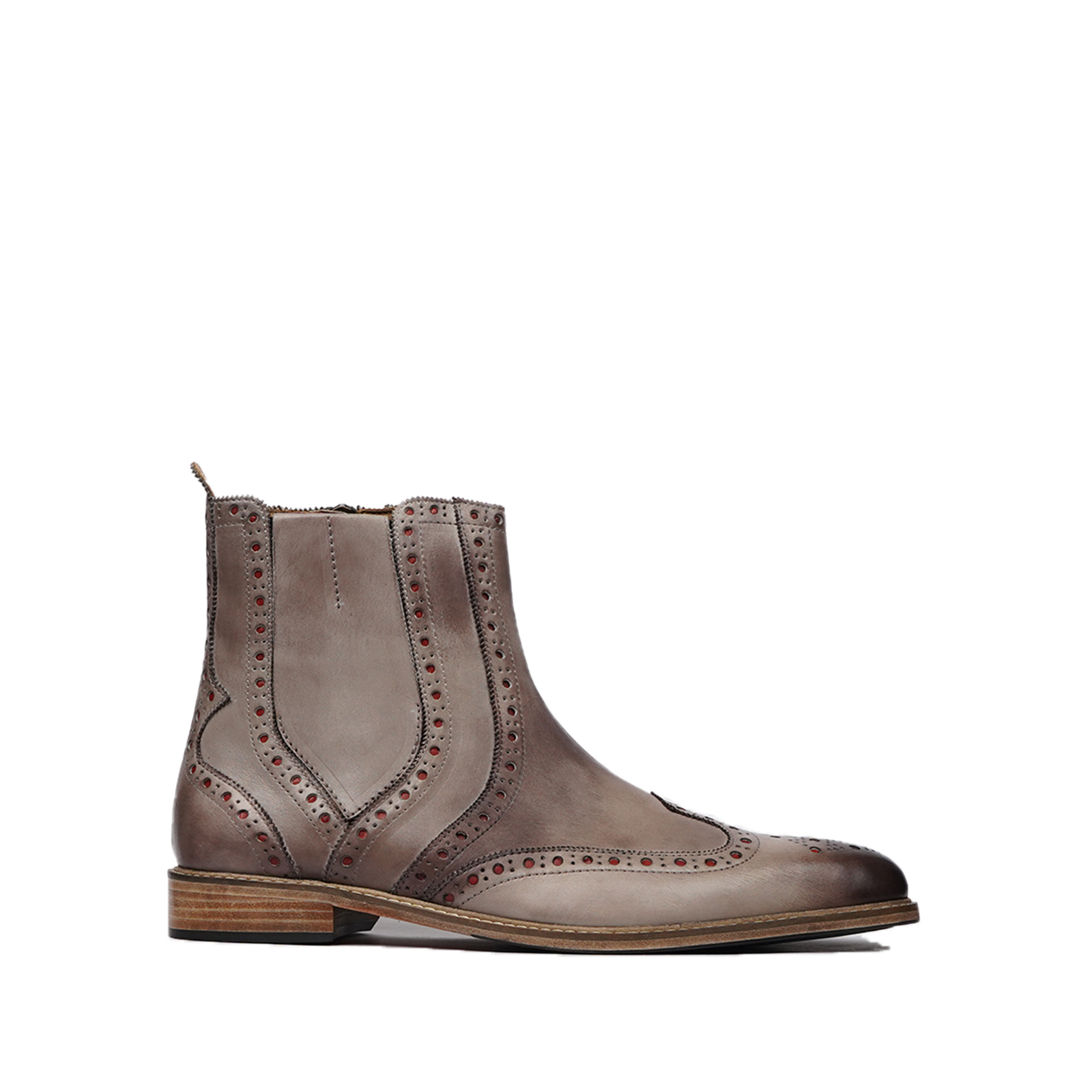 Milford Men's Burnished Gray Calf Leather Chelsea Boot