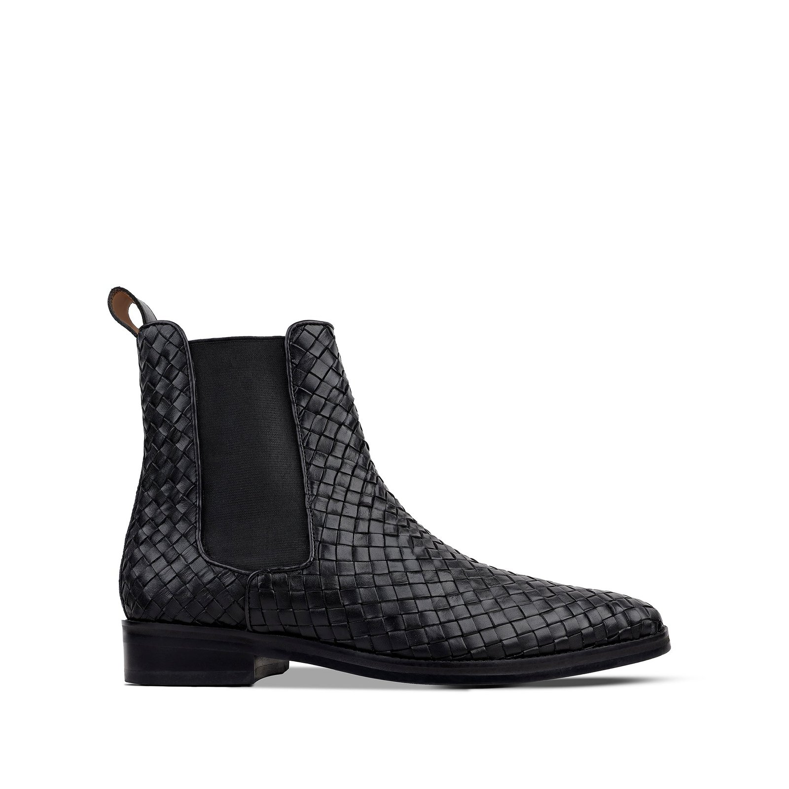 Benson 3 Men's Black Hand Woven Chelsea Boot