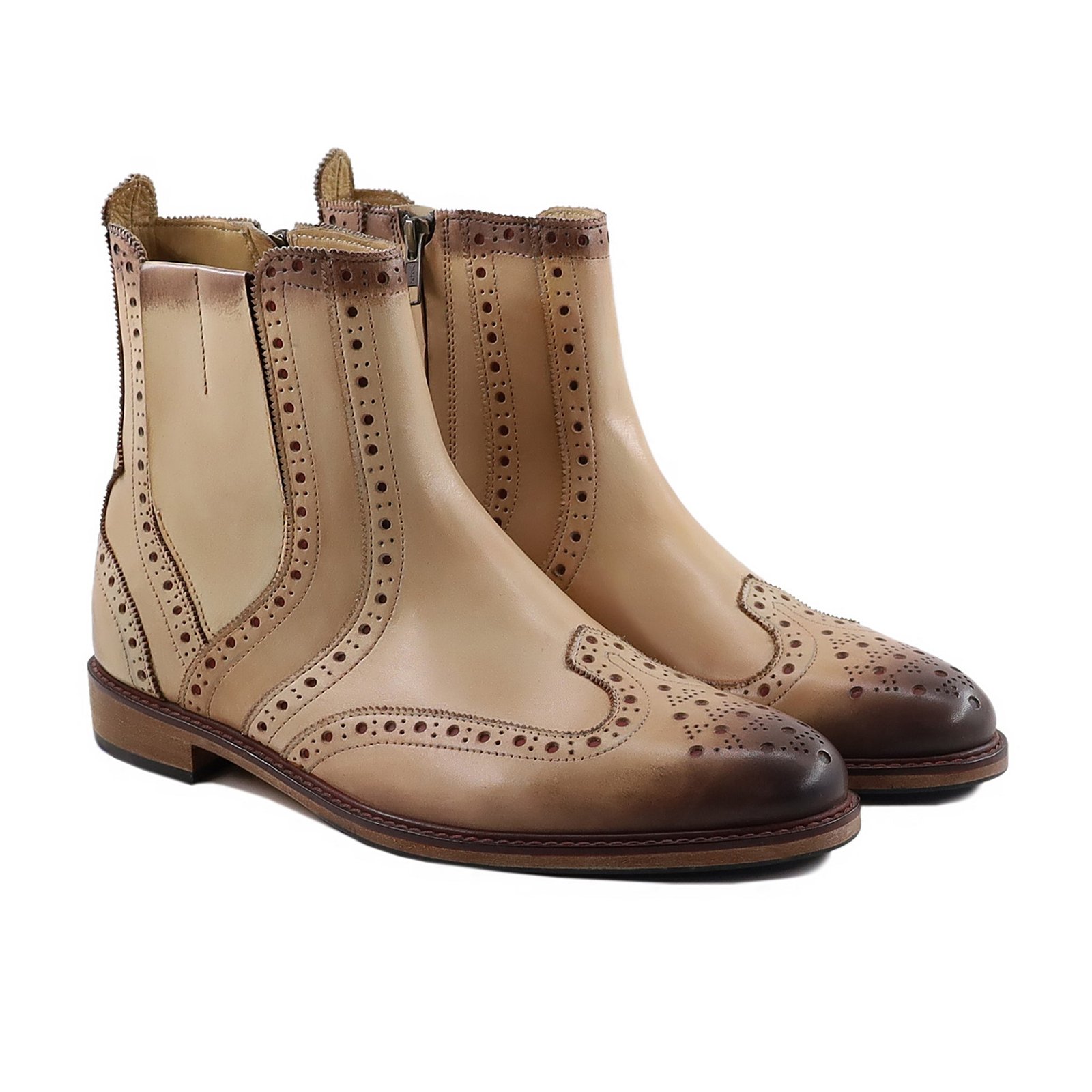Calder 3 Men's Burnished Beige Calf Leather Chelsea Boot