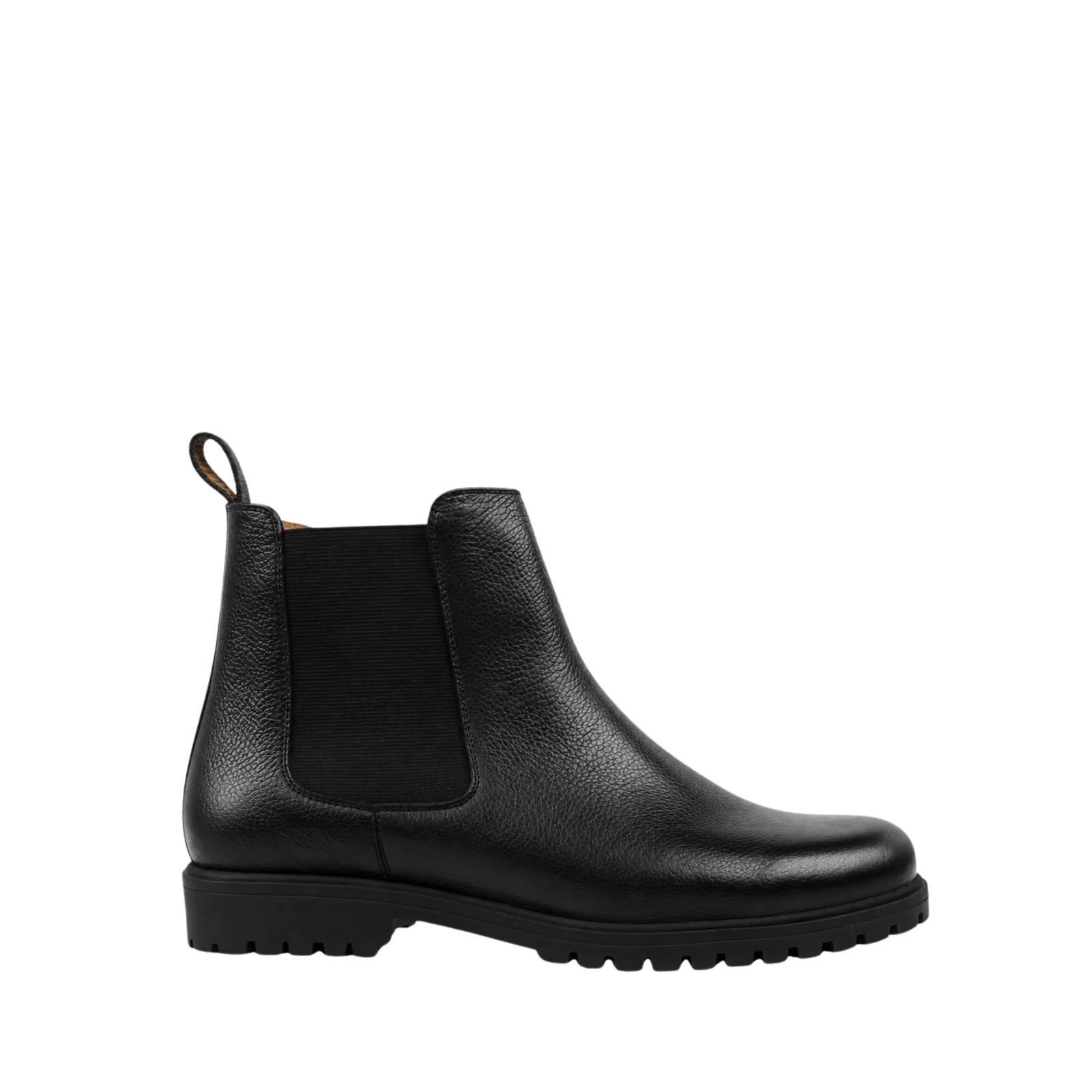 Denton 4 Men's Black Pebble Grain Leather Chelsea Boot