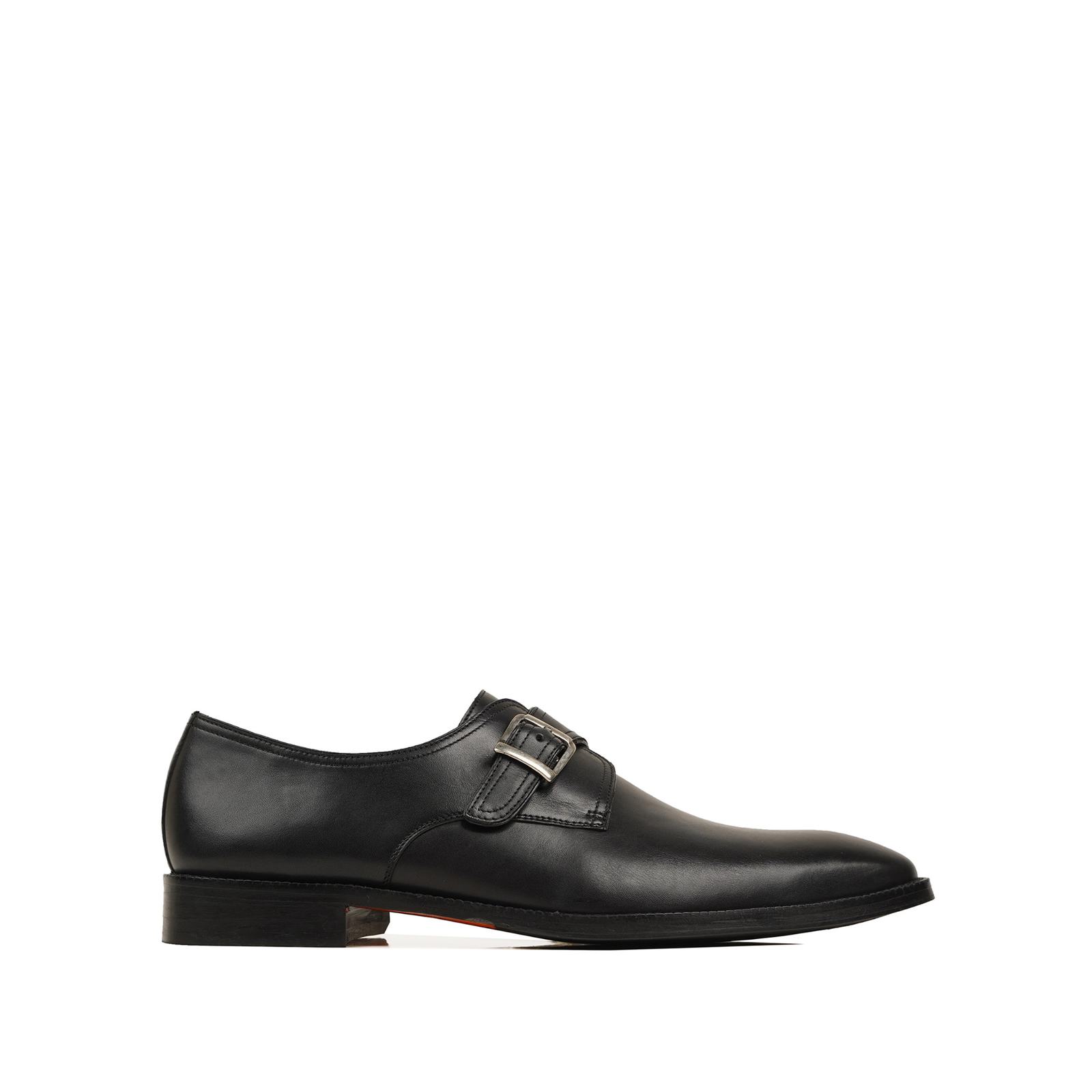 Derwent Men's Black Calf Leather Single Monkstrap Shoes