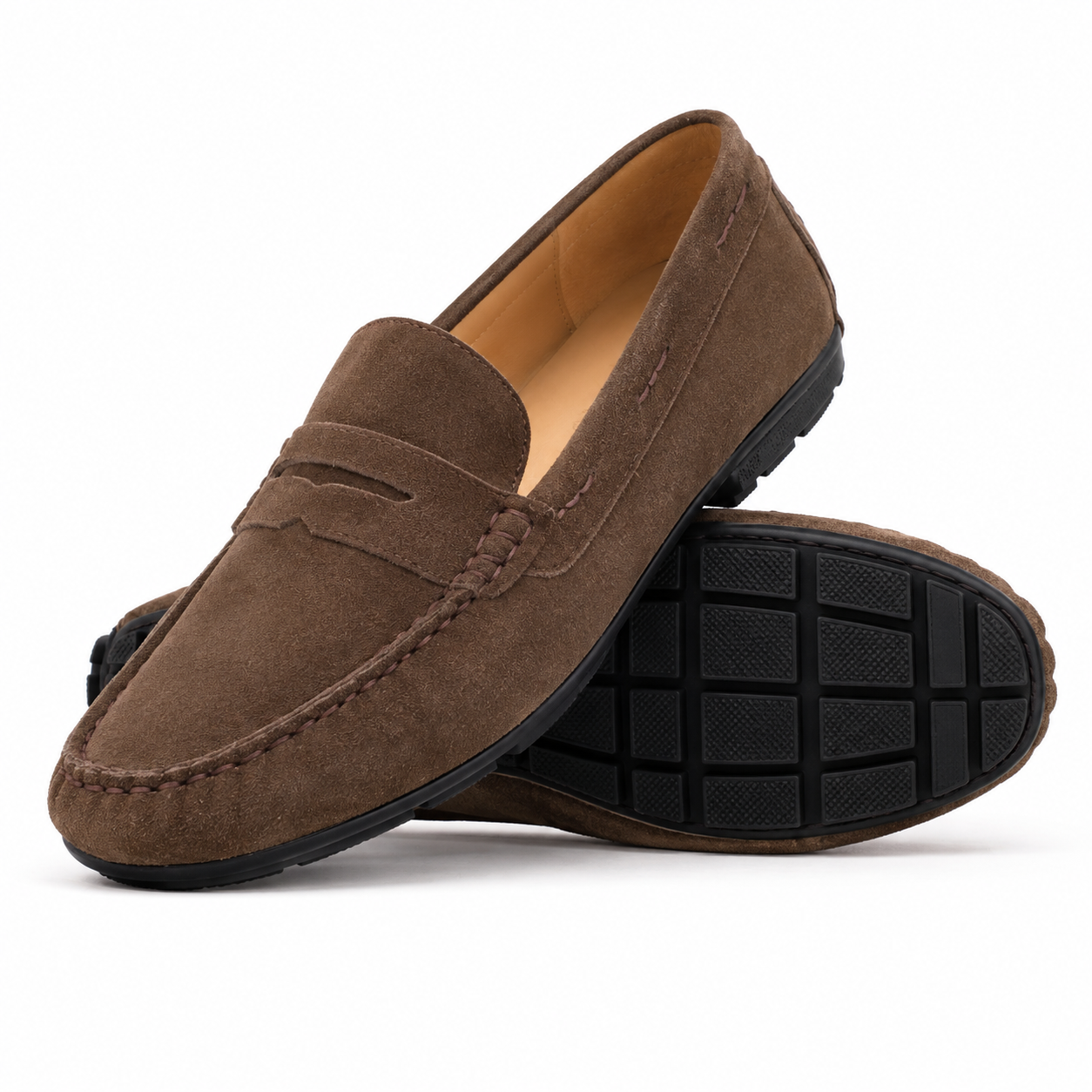 Nash 2 Men's Dark Brown Kid Suede Driver Shoe