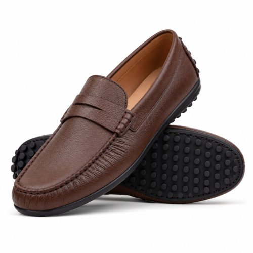 Bramwell 3 Men's Light Brown Milled Leather Driver