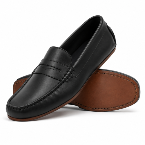 Dalton 3 Men's Black Calf Leather Driver Shoe