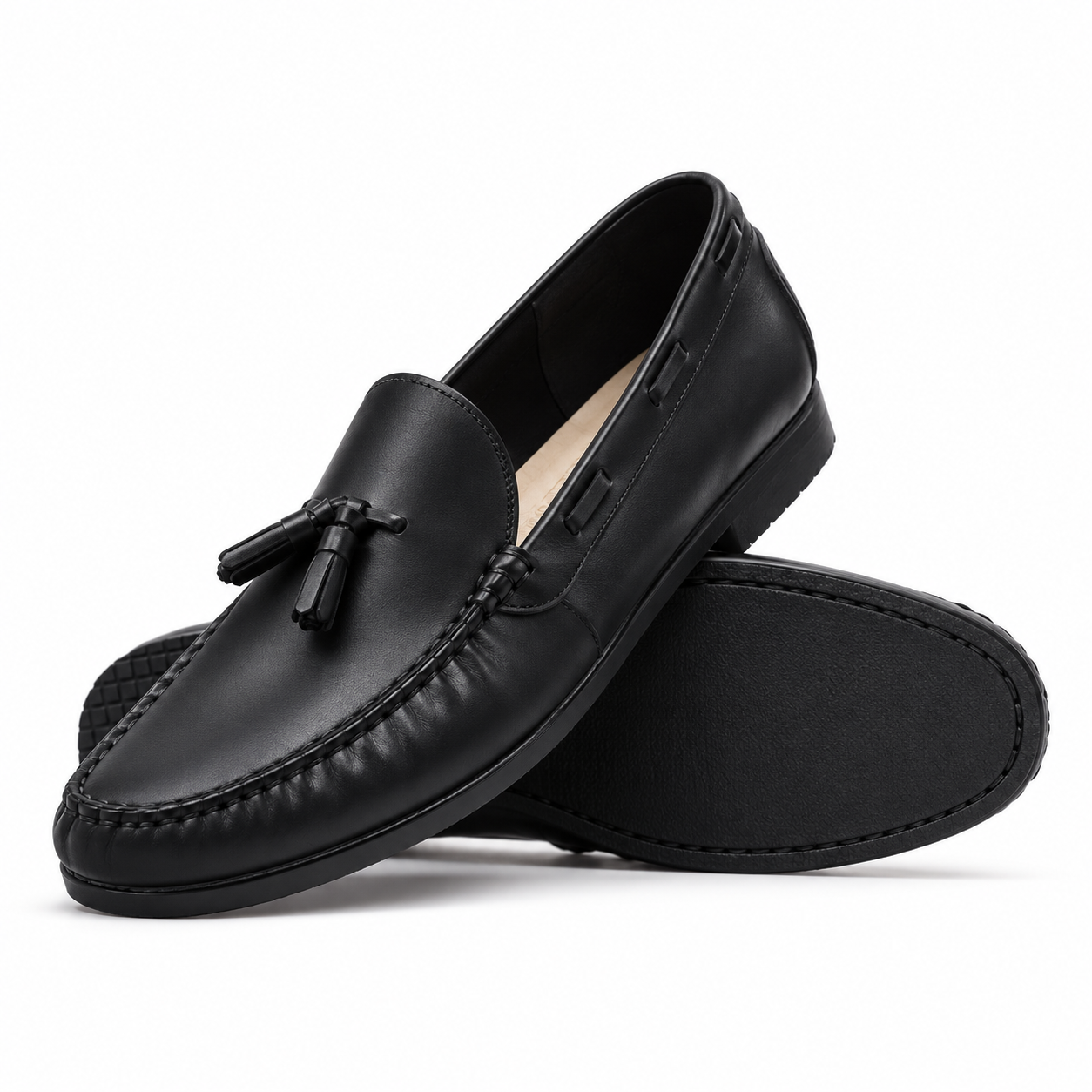 Lincoln 4 Men's Black Calf Leather Driver Shoe