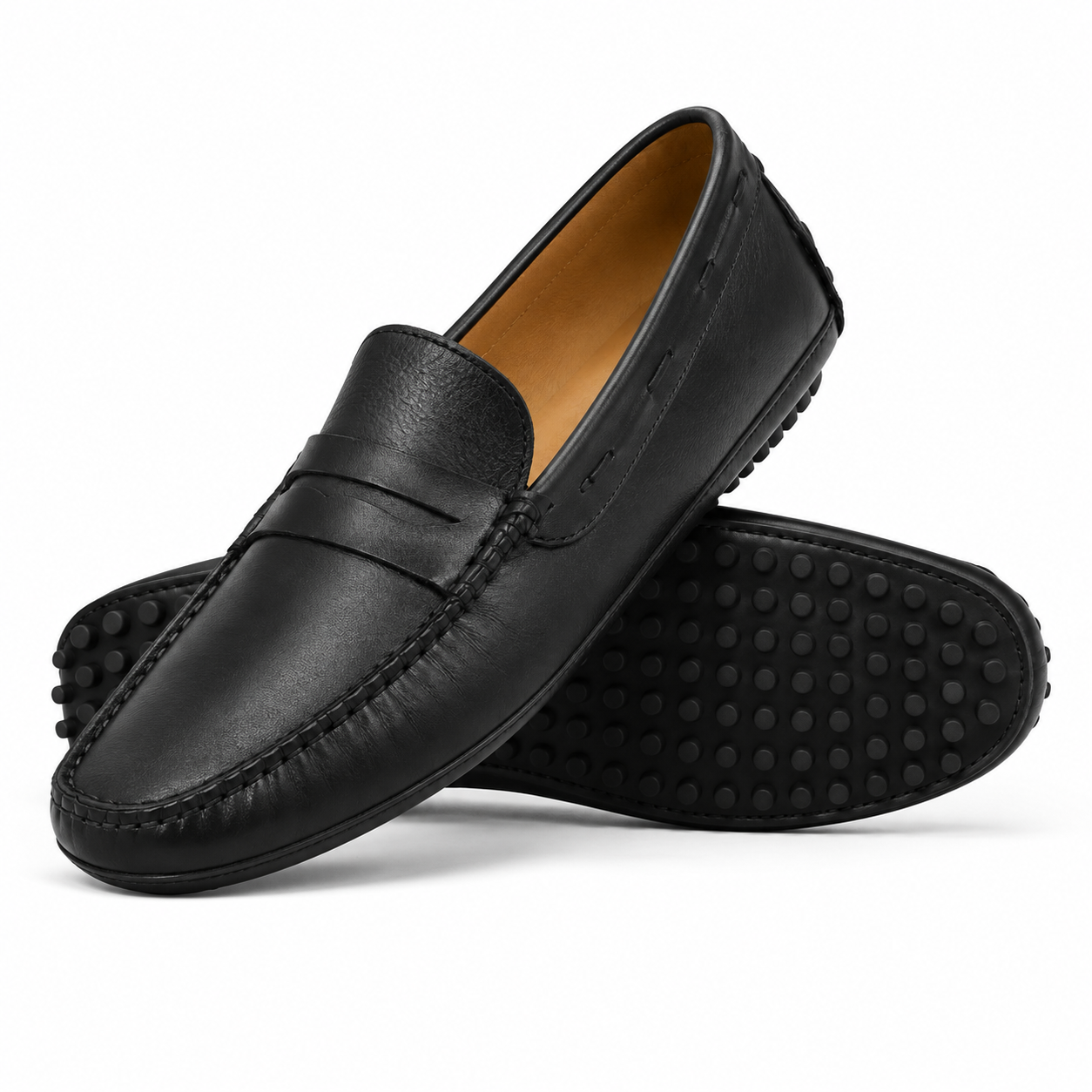 Aston 5 Men's Black Calf Leather Driver Shoe