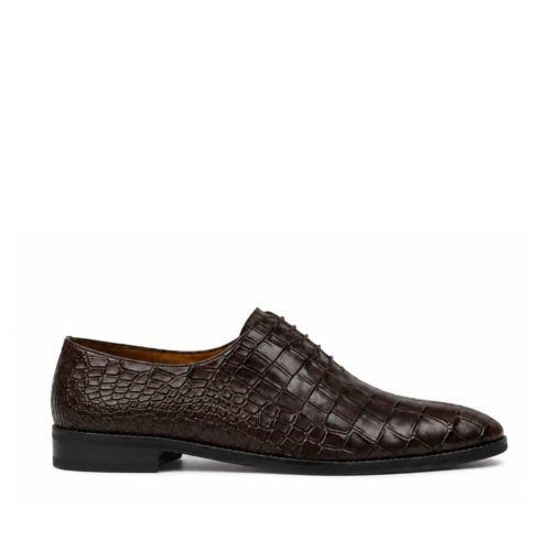Harrington Men's Dark Brown Calf Leather Wholecut Shoes