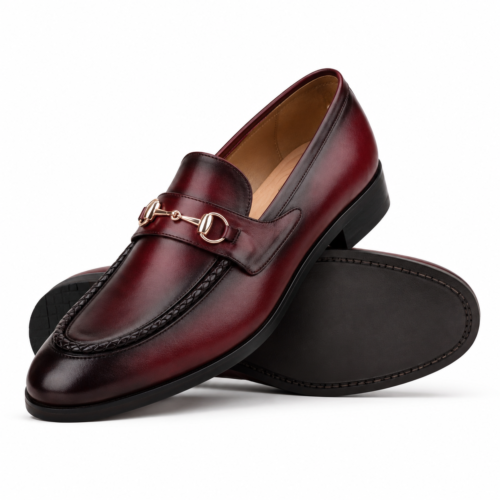 Piccadilly Men's Oxblood Calf Leather Loafer