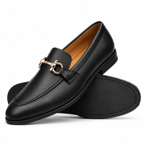 Richmond Men's Black Calf Leather Loafer