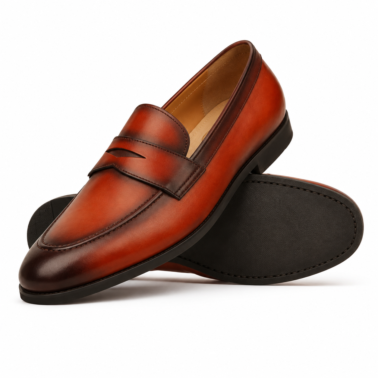 Stirling Men's Burnish Tan Calf Leather Loafer