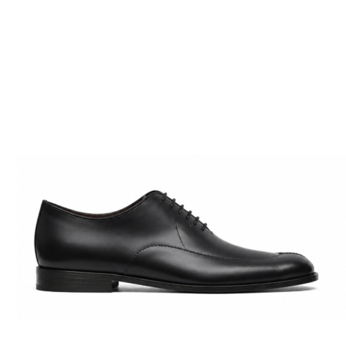 Kingsley Men's Black Calf Leather Wholecut Shoes