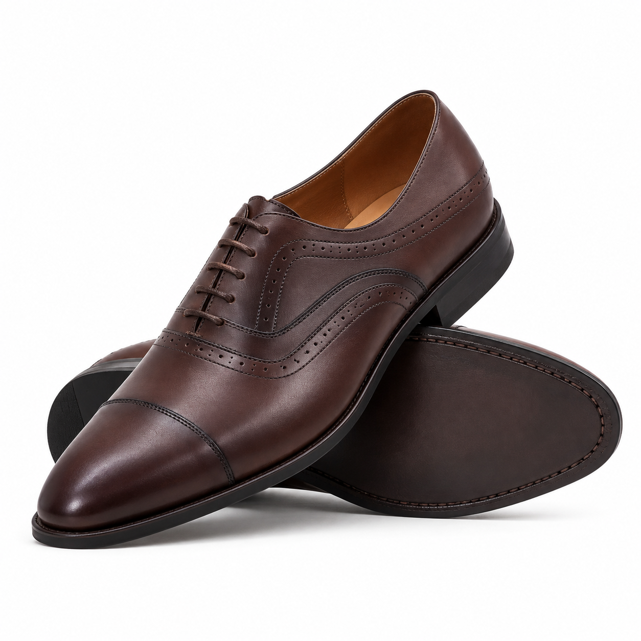Farringdon Men's Brown Calf Leather Oxford Shoes