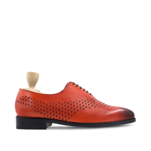 Norwood Men's Burnished Tan Calf Leather Wholecut Shoes