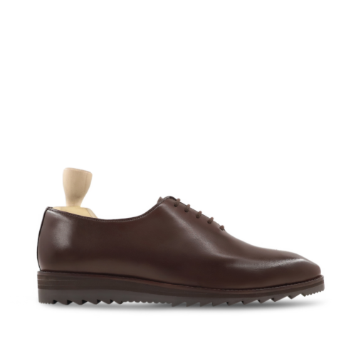 Regent Men's Dark Brown Wholecut Shoes