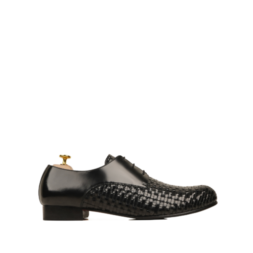 Arden Men's Calf and Hand Woven Calf Leather Derby Shoe