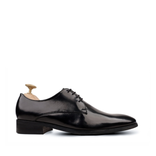 Everley Men's Black Leather Derby Shoe