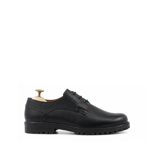 Calvert 2 Men's Black Pebble Grain Derby Shoe