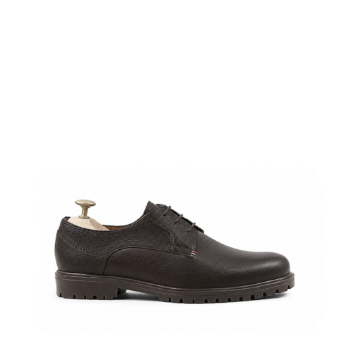 Carter 2 Men's Dark Brown Pebble Grain Derby Shoe
