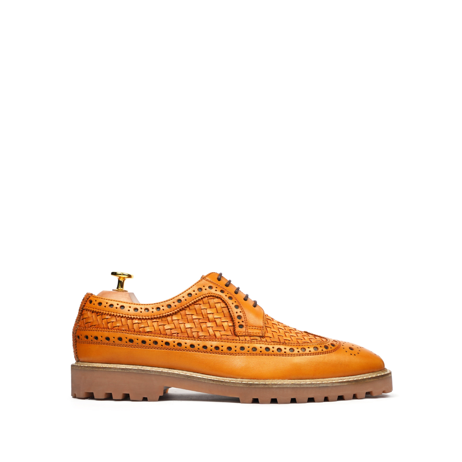 Osborne 2 Men's Yellow Calf and Hand Woven Calf Leather Derby Shoe