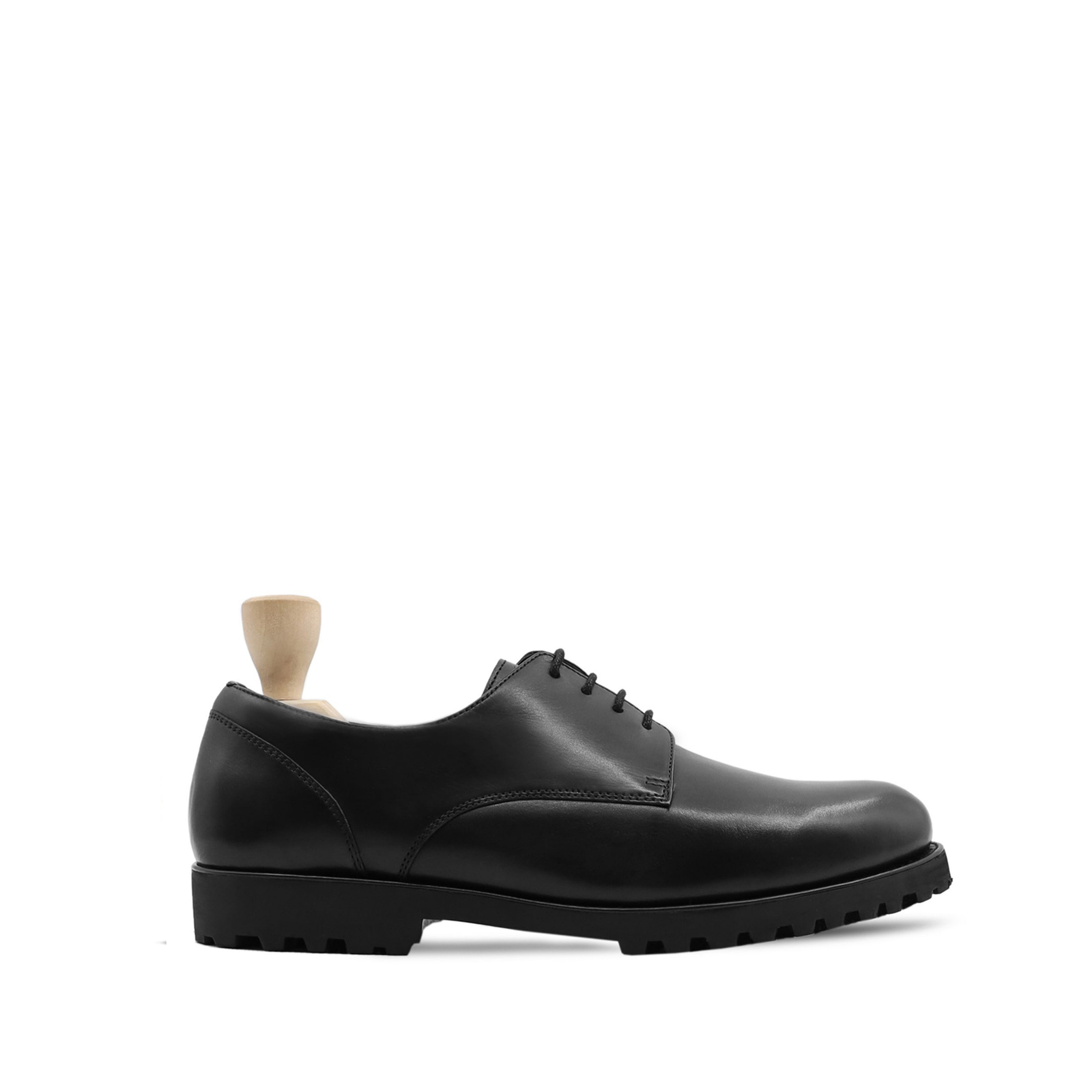 Aston 4 Men's Black Calf Leather Derby Shoe