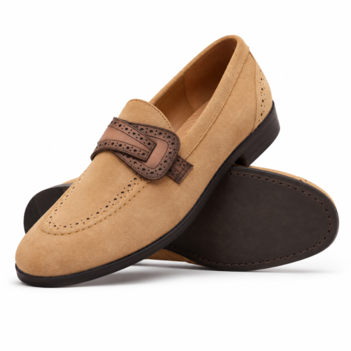Fitzroy Men's Camel Brown Suede Loafer