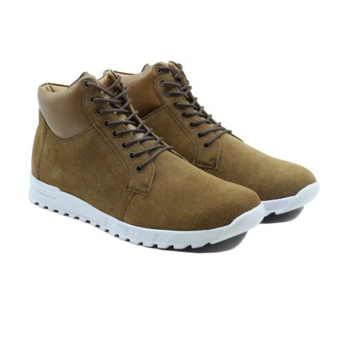 Alton Men's Light Brown Kid Suede Leather Jogger