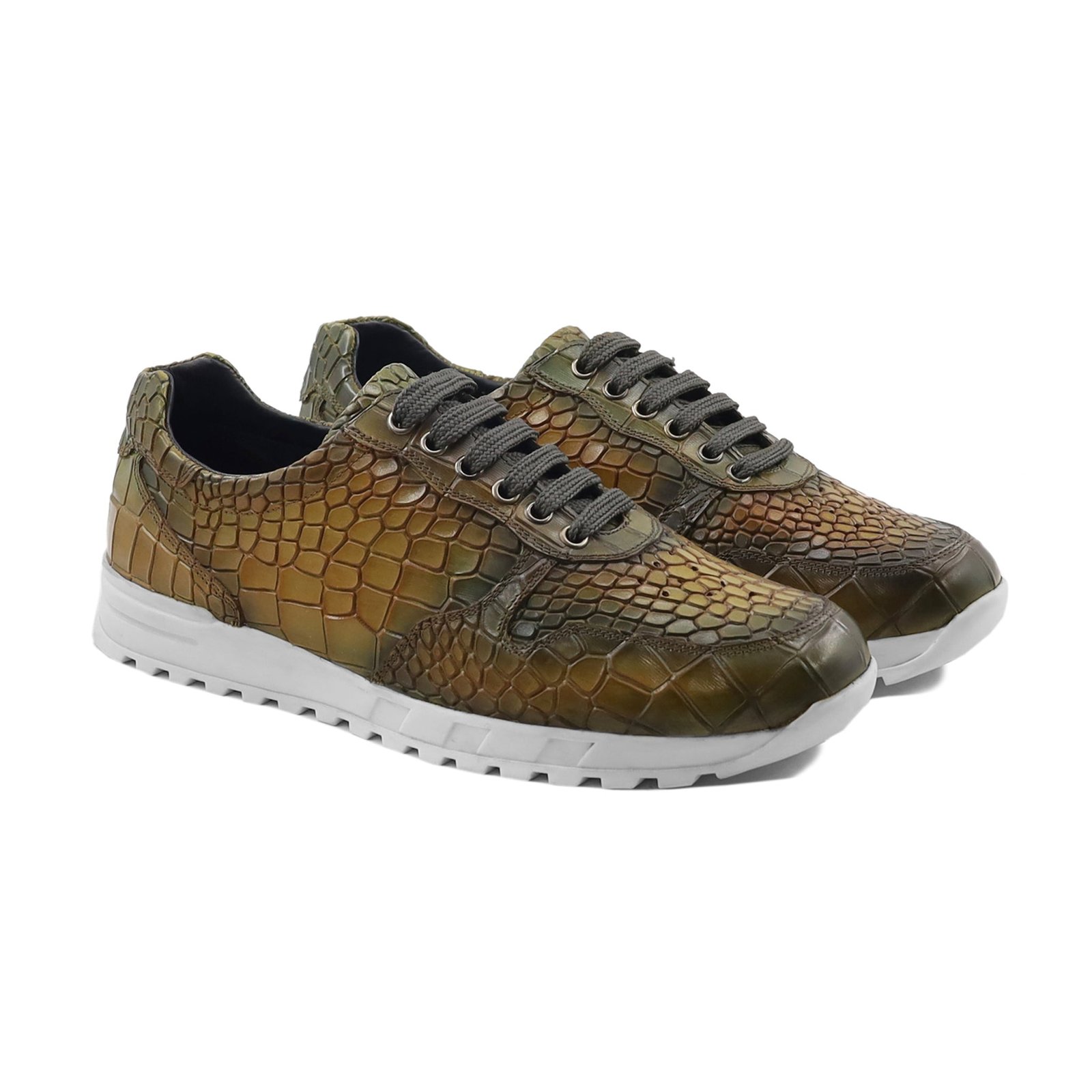 Hastings Men's Olive Patina Calf Leather Jogger