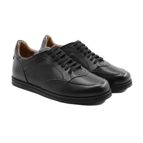 Whitaker Men's Black Calf Leather Jogger