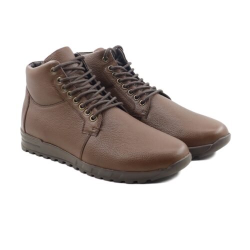 Conrad 3 Men's Brown Pebble Grain Leather Jogger