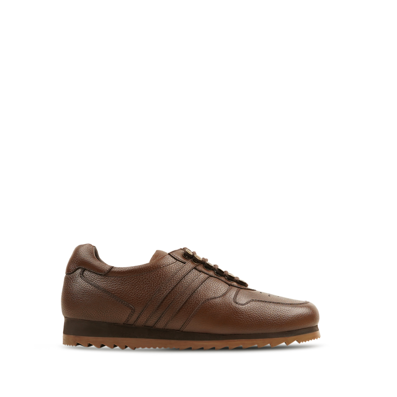 Elliott 3 Men's Dark Brown Pebble Grain Leather Jogger