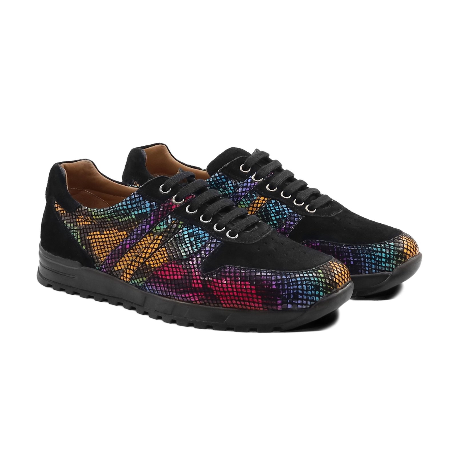 Emmett 3 Men's Rainbow Printed Leather Jogger