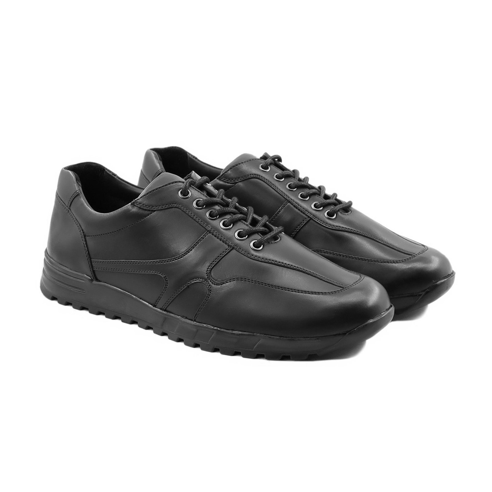 Langley 3 Men's Black Calf Leather Jogger