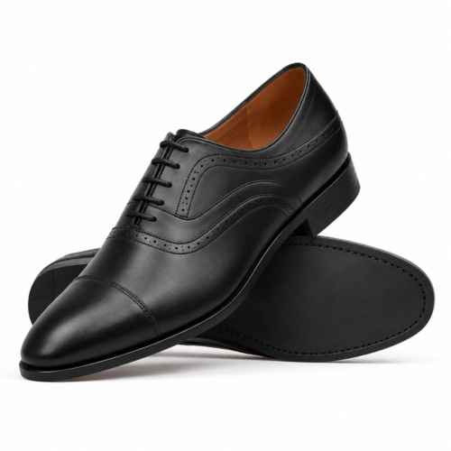 Marlborough Men's Black Calf Leather Oxford Shoes