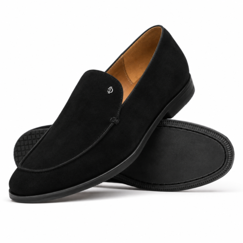 Hamilton Men's Black Kid Suede Loafer