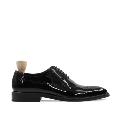 Tavistock Men's Black Patent Leather Wholceut Shoe Wholecut Shoes