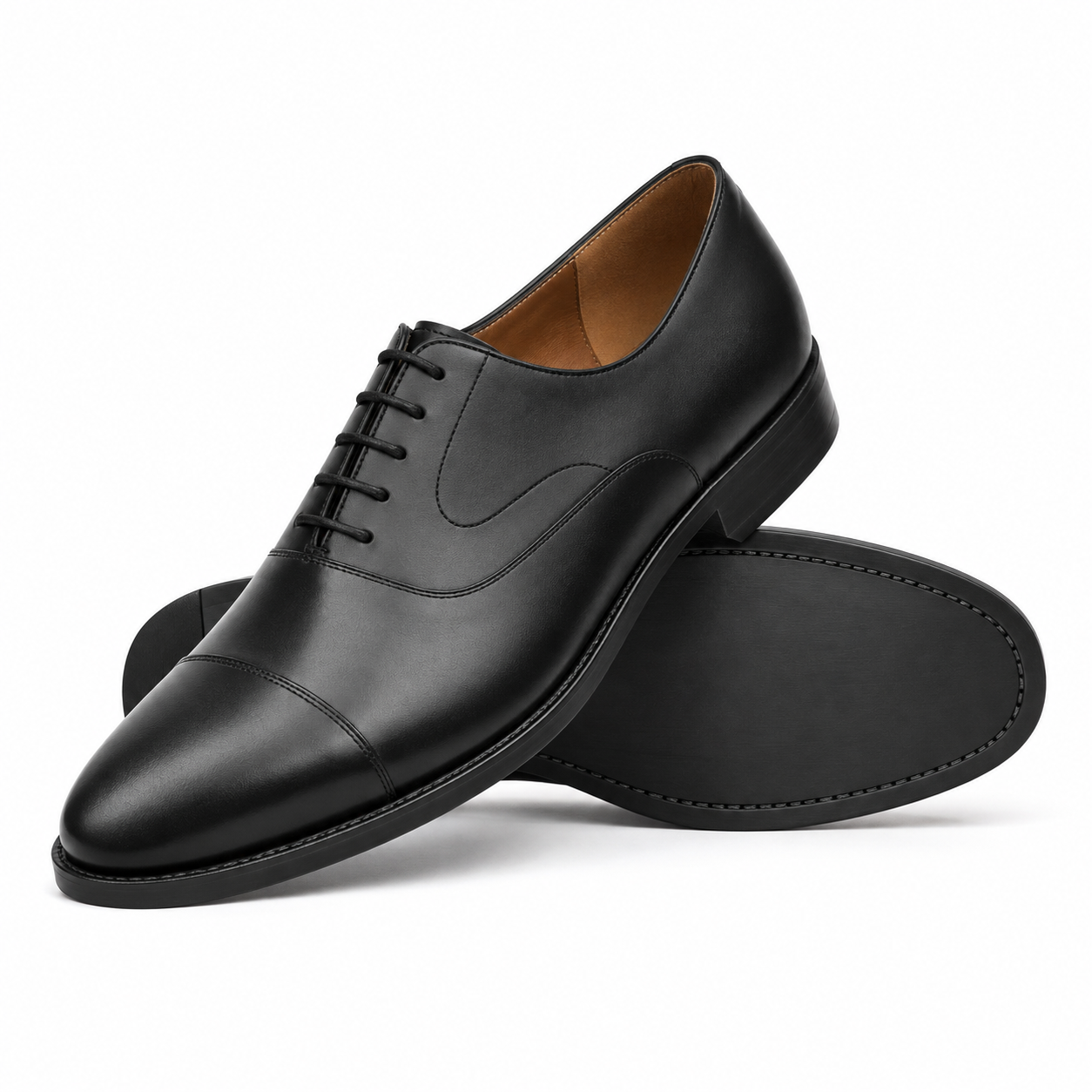 Portland Men's Black Calf Leather Oxford Shoes