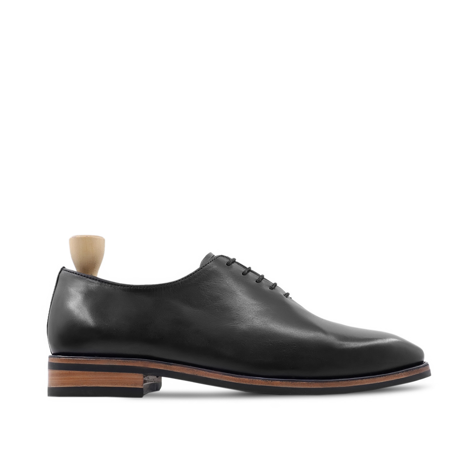 Westminster Men's Black Calf Leather Wholecut Shoes