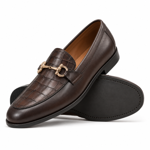 Somerset Men's Dark Brown Patina Calf Leather Loafer