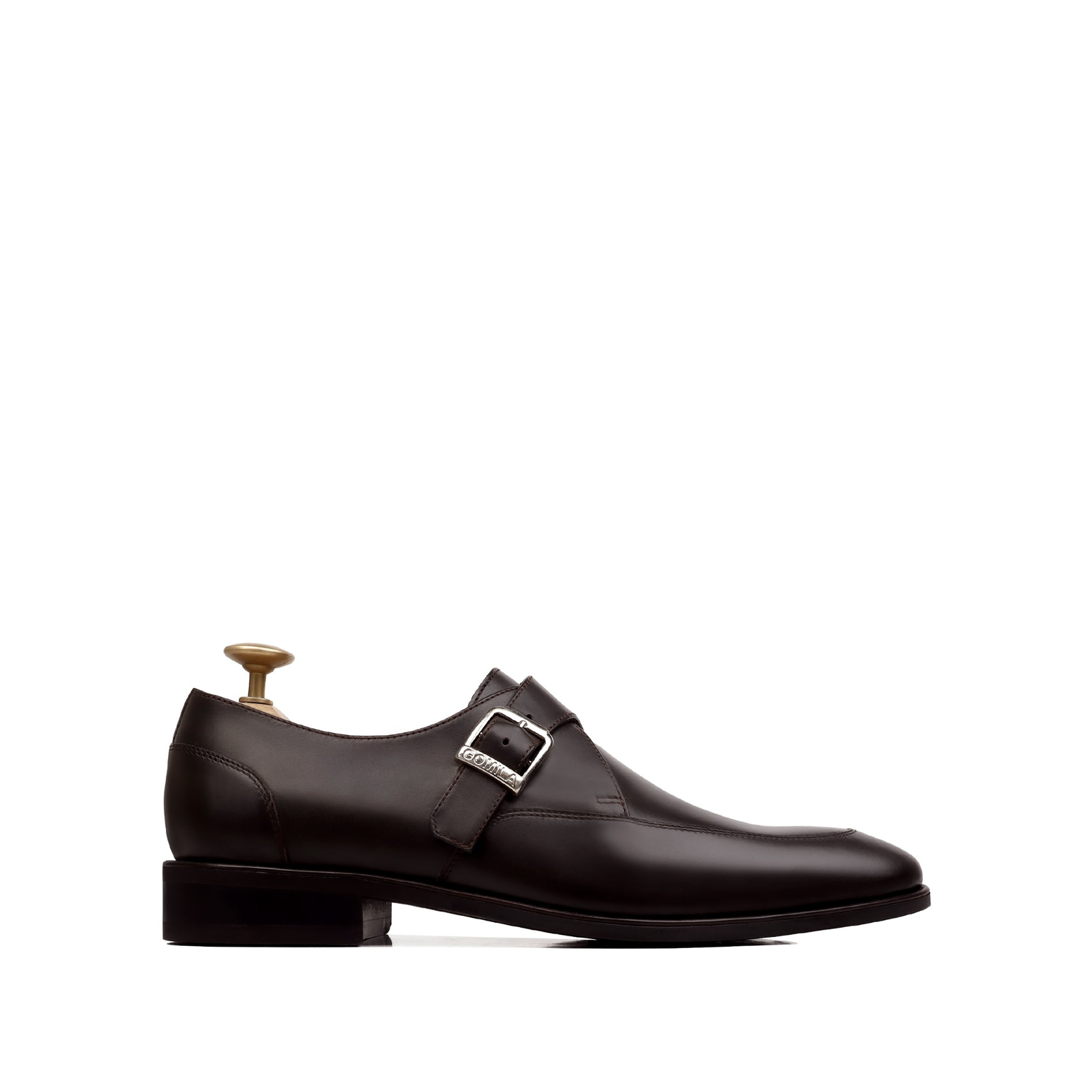 Thurlow Men's Dark Brown Calf Leather Single Monkstrap Shoes