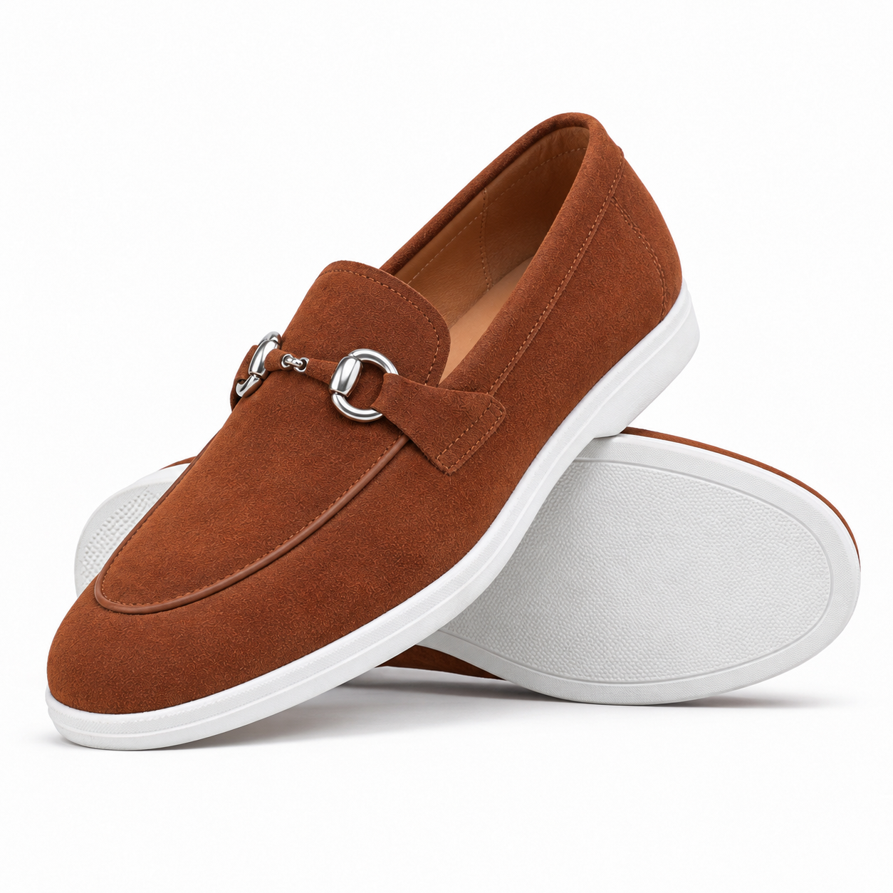 Brompton Men's Cognac Suede Loafer